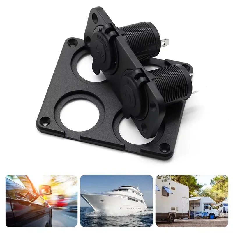 1/2/3/4 Hole USB Cigarette Lighter Socket Panel Outlet for Car Boat Holder Housing Truck Dashboard Kit Arc Car DIY A