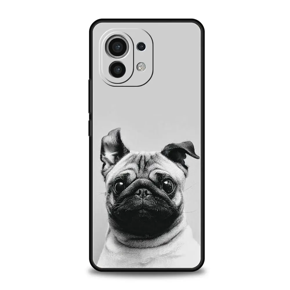 Charming Black Pug Close-Up Phone Case Cover