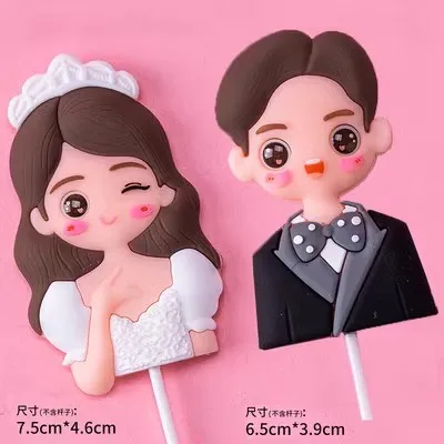 thumbnail image 1 of Juego de adornos para cupcakes de boda, corazón de amor, dulces enamorados, para aniversario, día de San Valentín, decoraciones para fiestas, 1 of 5