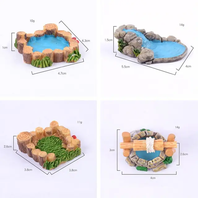 Mini Vízkút Híd Figurák Miniatűr Kézműves Tündérkert Gnóm Moha Terrárium Ajándék Diy Dísz Kerti Dekoráció - Image 6