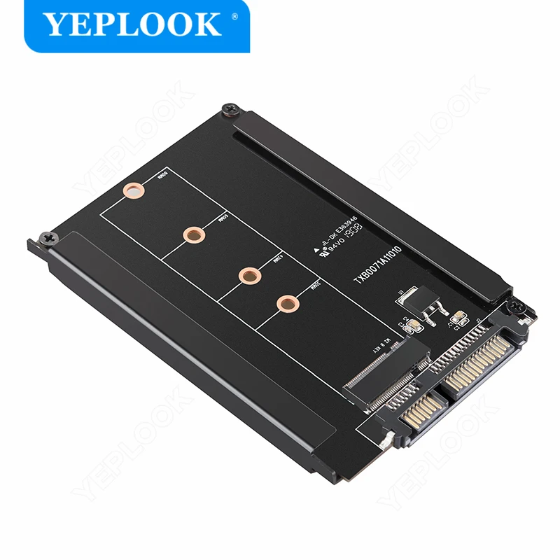 

M.2 NGFF SSD to SATA3 22Pin 6Gbps/s Adapter Card with Enclosure for M.2 B Key Connector 22x30 22x42 22x60 22x80mm Not for M Key