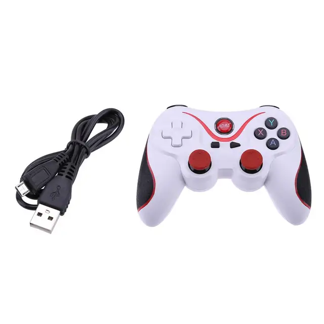 Support Bluetooth T3 X3 Joystick sans fil Gamepad PC Game Controller BT3.0  Joystick pour téléphone portable Tablet TV Box Holder, White- Chine