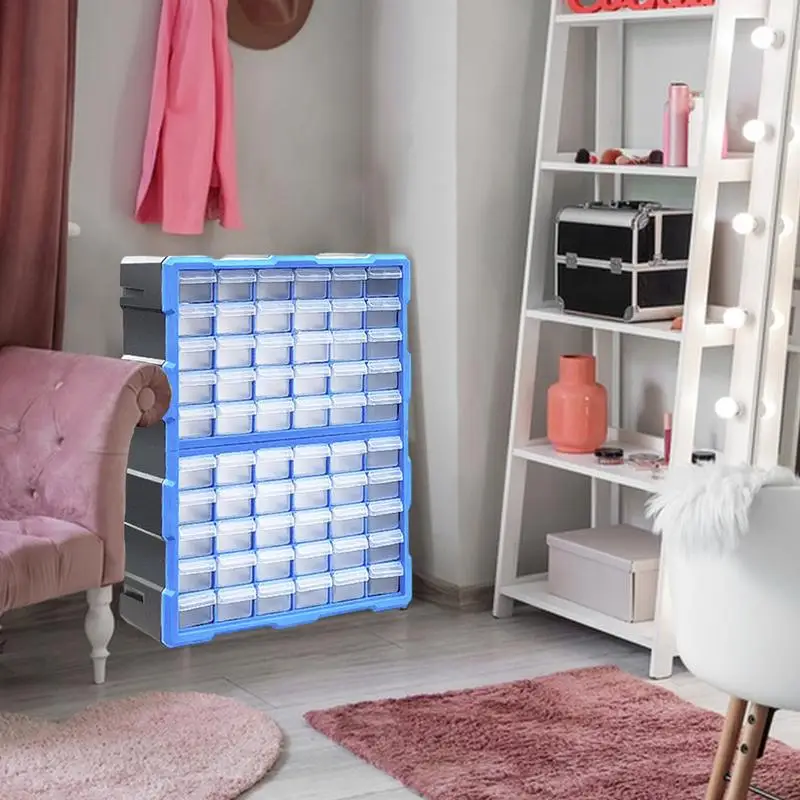Drawer Parts Cabinet 60 Drawer Hardware Storage Organizer Easily Stackable Drawer Storage For Hardware Crafts For Garage 2