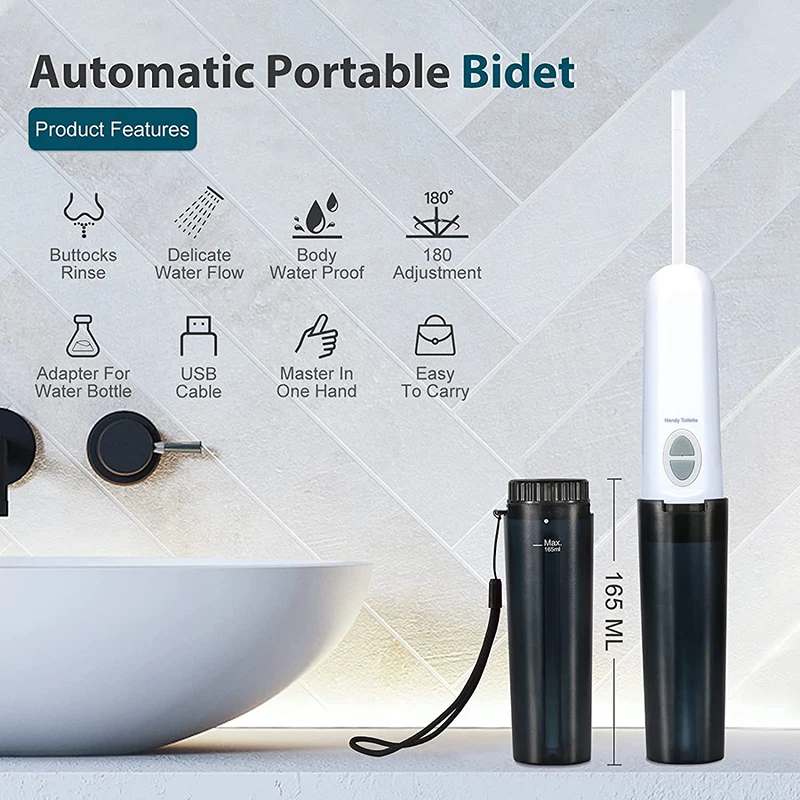 Portable Bidet Handy Toilette Electric Bidet Toilet with USB Cable Women Travel Bidet for Personal Use On The Traveling