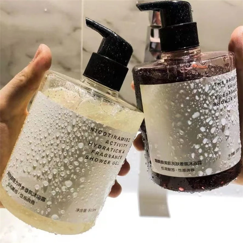 1PCS Niacinamide Berlin Girl Fragrance Shower Gel Perfume Bath Lotion Moisturizing Cleansing Nourishing Fragrant Body Wash 500ML