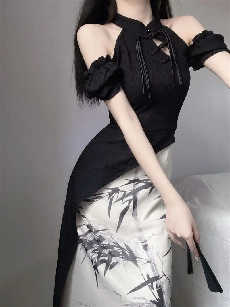 green emerald velvet dress HanfuInk Cold river|Modern Dress