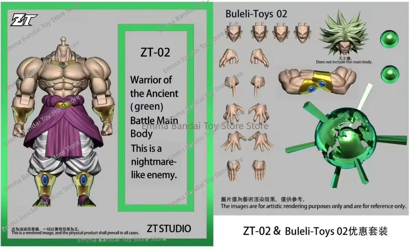 새로운 ZT 스튜디오 브로리 액션 피규어 드래곤볼 Z ZT01 ZT02 ZT03 MP SHF 브로리 애니메이션 피규어 슈퍼 사이야인 피규어 장난감 선물