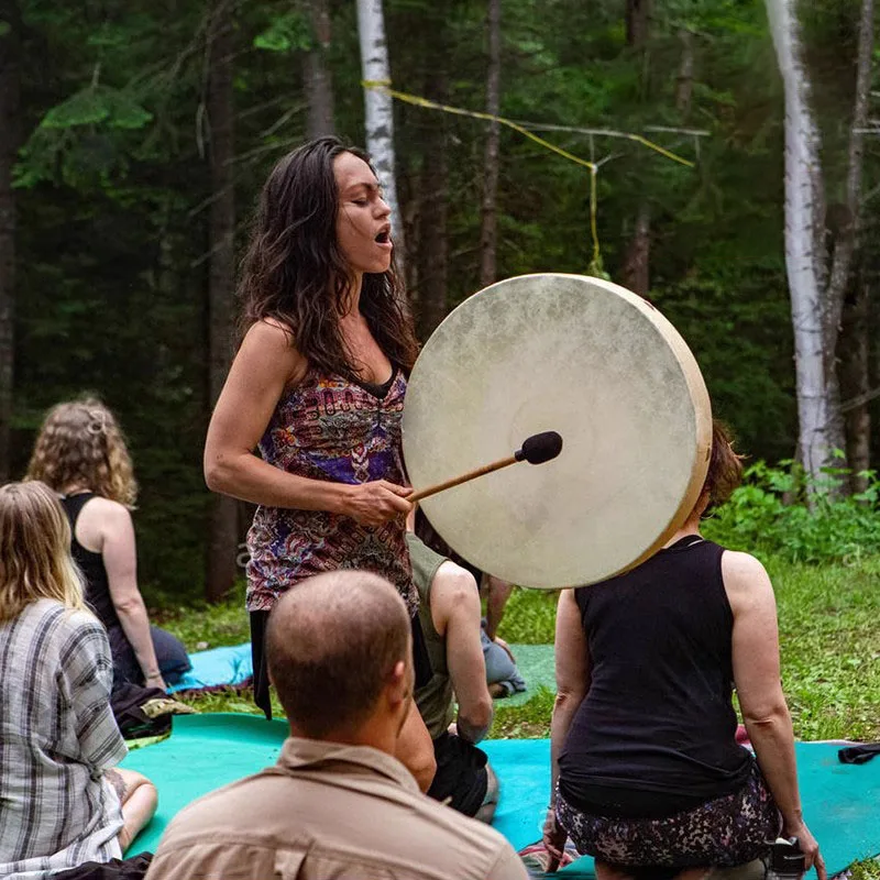 Goatskin Shaman Drum Sound Therapy Hand Drum Yoga Meditation Healing Percussion Musical Instrument Professional Frame Drums
