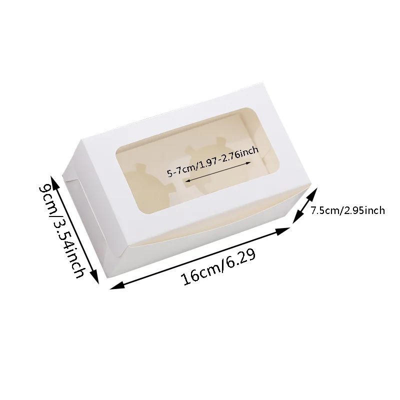10PCS Cupcake Boxes with 2/4 Holes, Clear Window Cake Holder, Perfect for Wedding, Birt... - SKU CWCH2103 - UGI Packaging