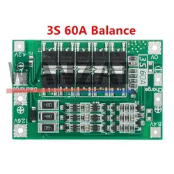 Enhanced Li-ion Lithium Battery Charger Protection Board with Balance Function, 40A-60A (3S 60A Balance)