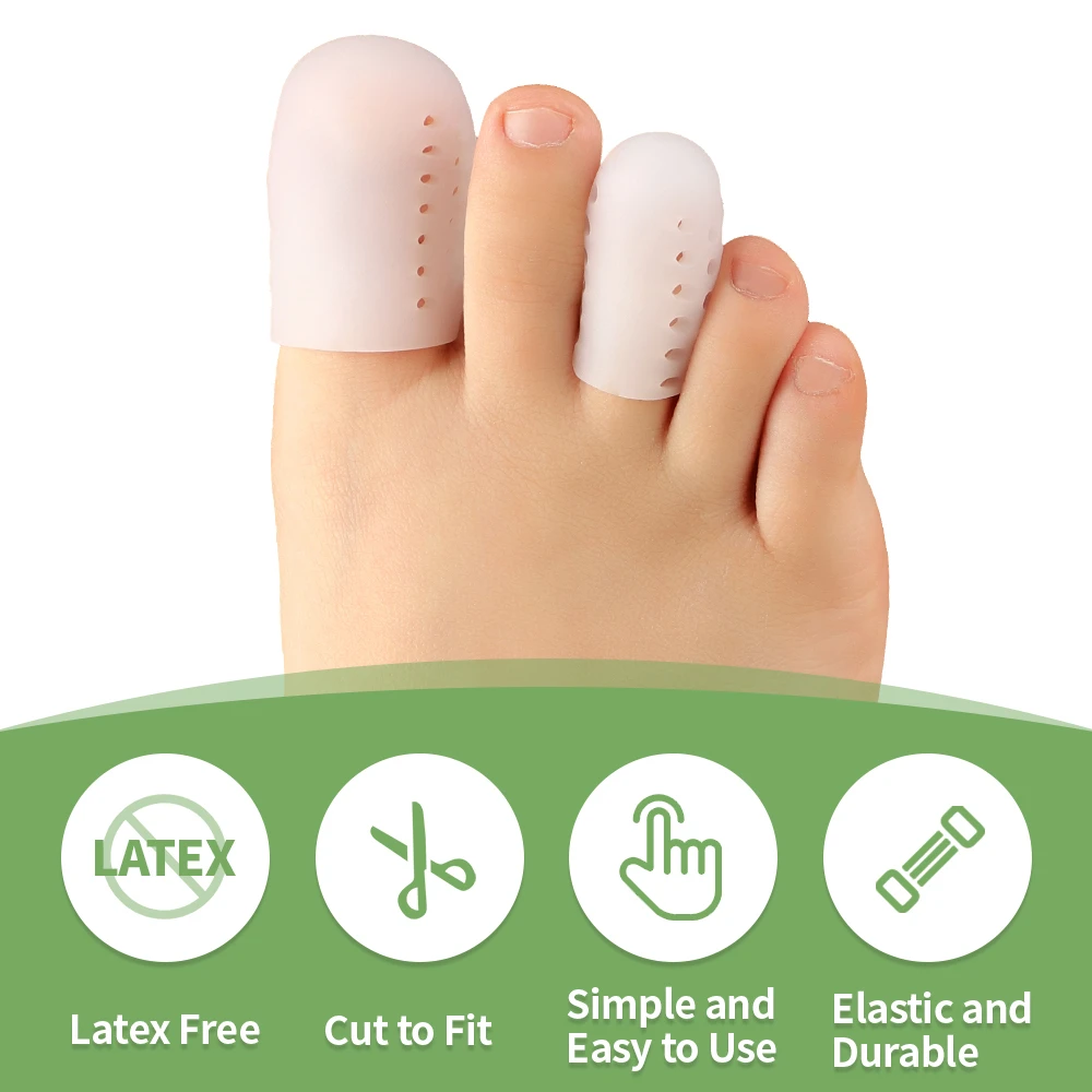 Description Picture 5 of item2Pcs Silicone Gel Big Toe Separators Stretchers Toe Tube Corns Blisters Protector Gel Bunion Finger Protection Foot Care Tool