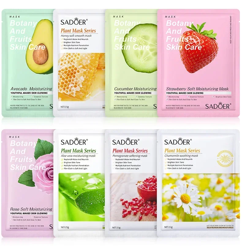 Description Picture 2 of item8pcs Natural Plant Face Mask Beauty Skincare Facial Masks Moisturizing Firming Hydrating Facial Mask Face Care Korean Cosmetics