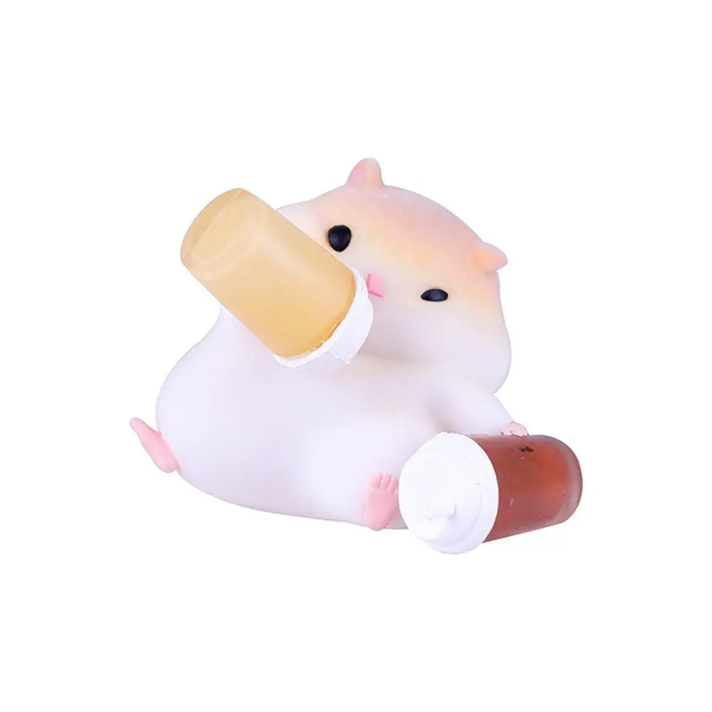 Beflockung Maus Hamster Clarke Figuren Feins chm ecker Serie Modell Spielzeug Gourmet Hamster Figuren Cartoon niedlichen Sammlerstück Spielzeug – Detail 7