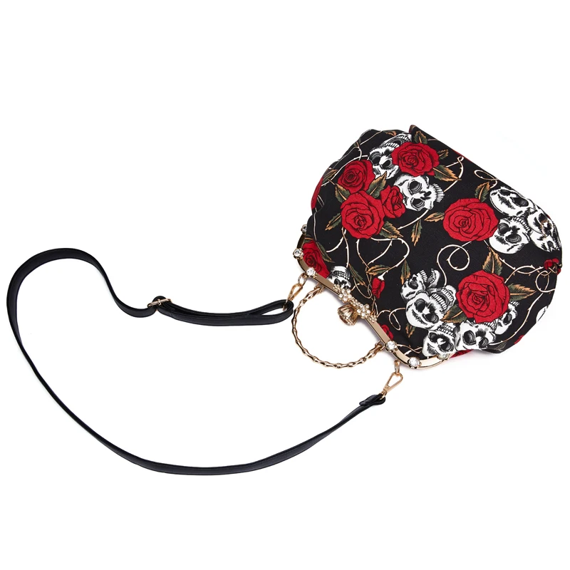 WR New  2022 Designer Bags for Women Canvas  Bag Skull Printed Crossbody Handbags Large Capacity Tote Bag Quality Messenger