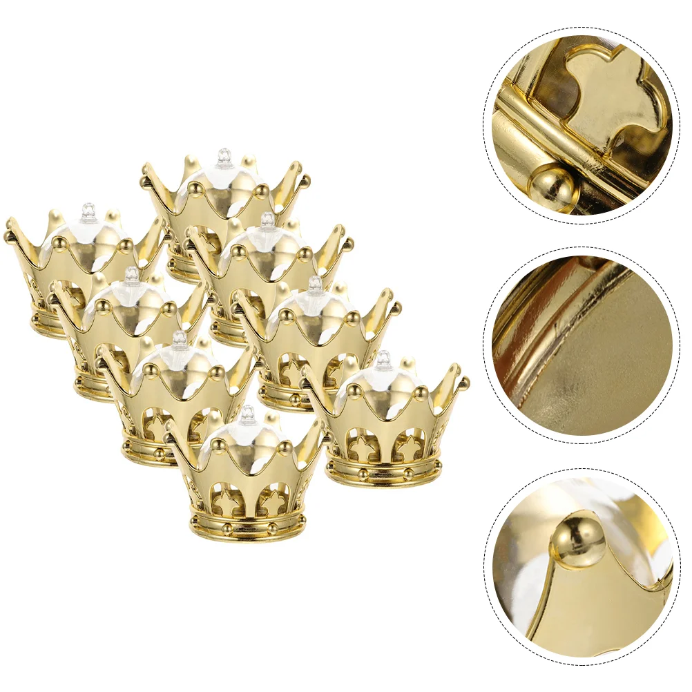 

Fillable Crown Dome Candy Boxes Party Favors Candy Storage Boxes Hollow Out Electroplating Crown Shaped Party Candy Box