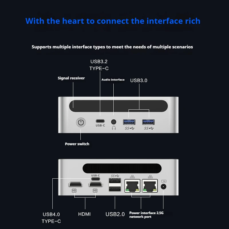 Genmachin AMD 7940HS ES MINI PC Windows 11 Ryzen LPDDR5 32GB 6400Mhz RAM WIFI6 BT5.2  Pc Game Diy Gaming Computer Ordenador 4