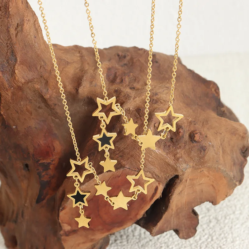 58 Star|stainless Steel Star Pendant Necklace For Women