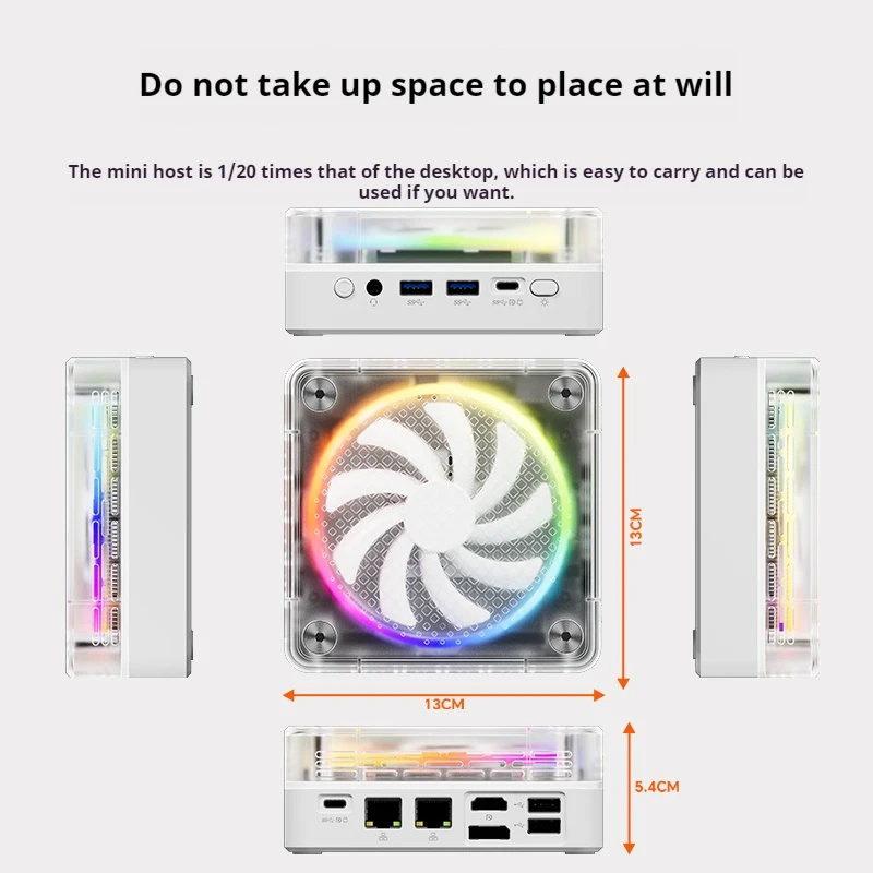 Genmachine R7 7535U Mini PC Windows 11 Ryzen WiFi 6 Gaming PC 6C 12T CPU DDR5 4800MHz Display Diy Gaming Computer Ordenador 4