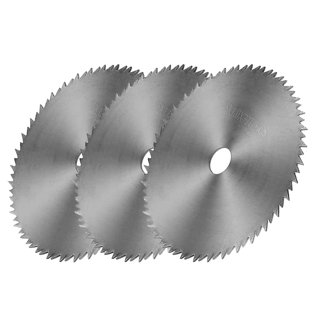 SI FANG 3 Stück 3 Zoll 75 mm Mini-Kreissägeblatt 72 Zähne Holz Kunststoff Metall Trennscheibe rotierendes Einzelstück für DIY-Projekte