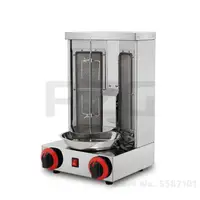Meat Product Making Machines 2 Burners Automatic Doner Kebab Machine Commercial Electric And Gas Shawarma Machine Commercial Use 2