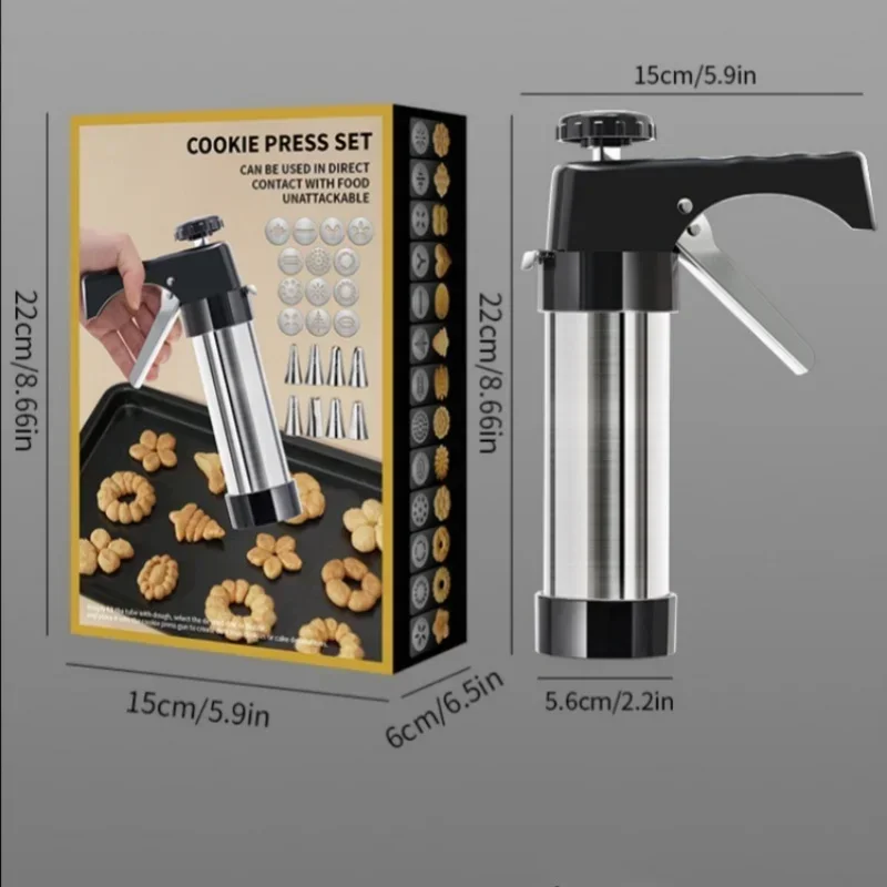 Stainless Steel Cookie Maker Press Machine Baking Tool Kit