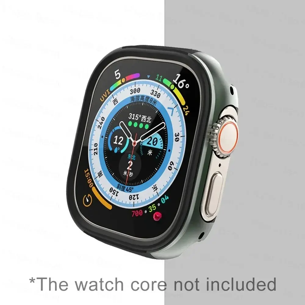 Titanium Color Waterproof Matte Zinc Alloy Protector for Apple Watch Ultra 2 49mm