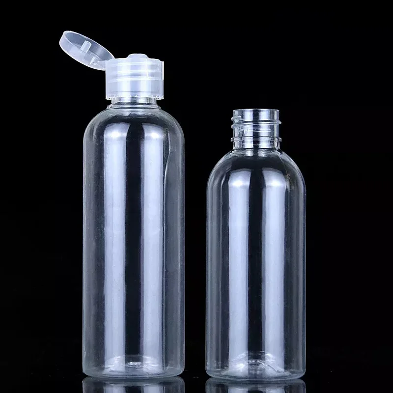 플립 캡이 있는 플라스틱 스퀴즈 병, PET 로션 샴푸 병, 빈 화장품 샘플 용기, 여행, 5-120ml, 로트당 30 개
