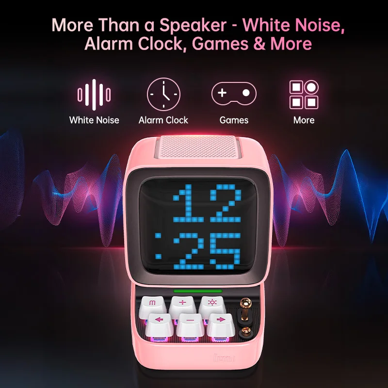 Divoom Ditoo-Pro Retro Pixel Art Bluetooth Portable Speaker Alarm