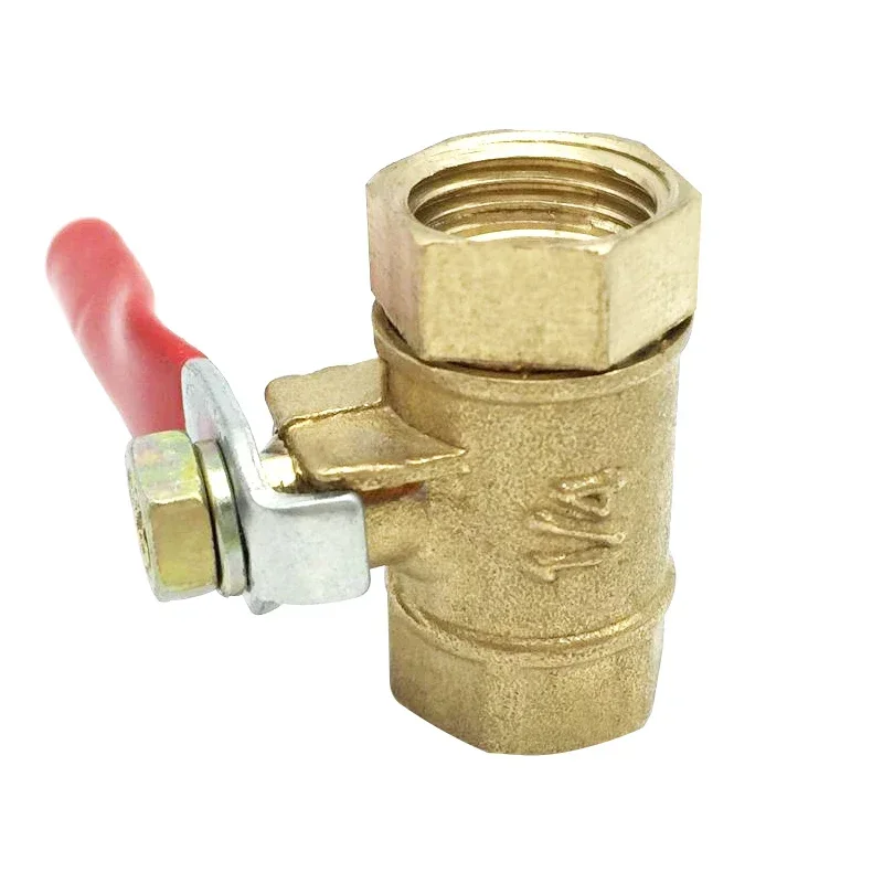Pneumatic 1/4\'\' 3/8\'\' 1/2\'\' BSP Female Thread Mini Ball Valve Brass Connector Joint Copper Fitting Coupler Adapter Water, Air