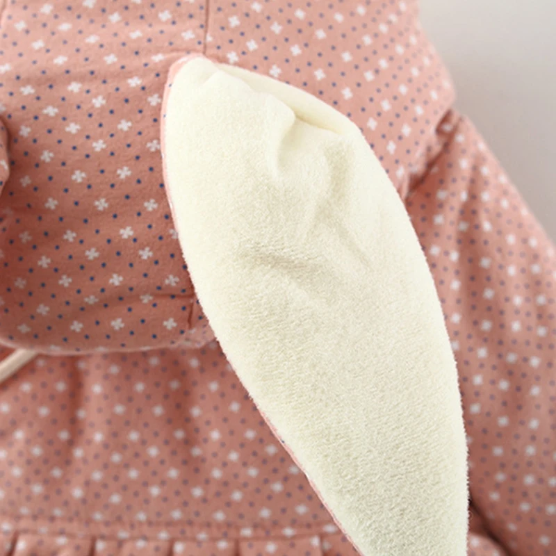 Winter Outerwear Girl Jacket Fashion Cartoon Cute Dot Pink Warm Hooded Thick Baby Tops Korean Kids Clothes Toddler Coats BC2097