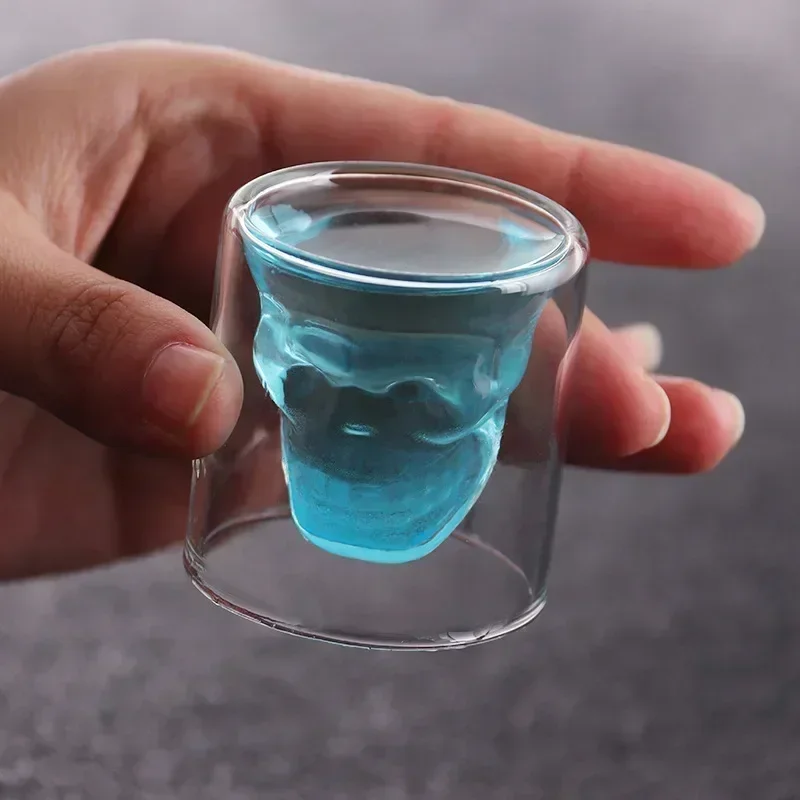 25ml Wine Cup Glasses Cocktail Whisky Barware Beer Drinkware Drinking Coffee Mugs Double Bottom Mug