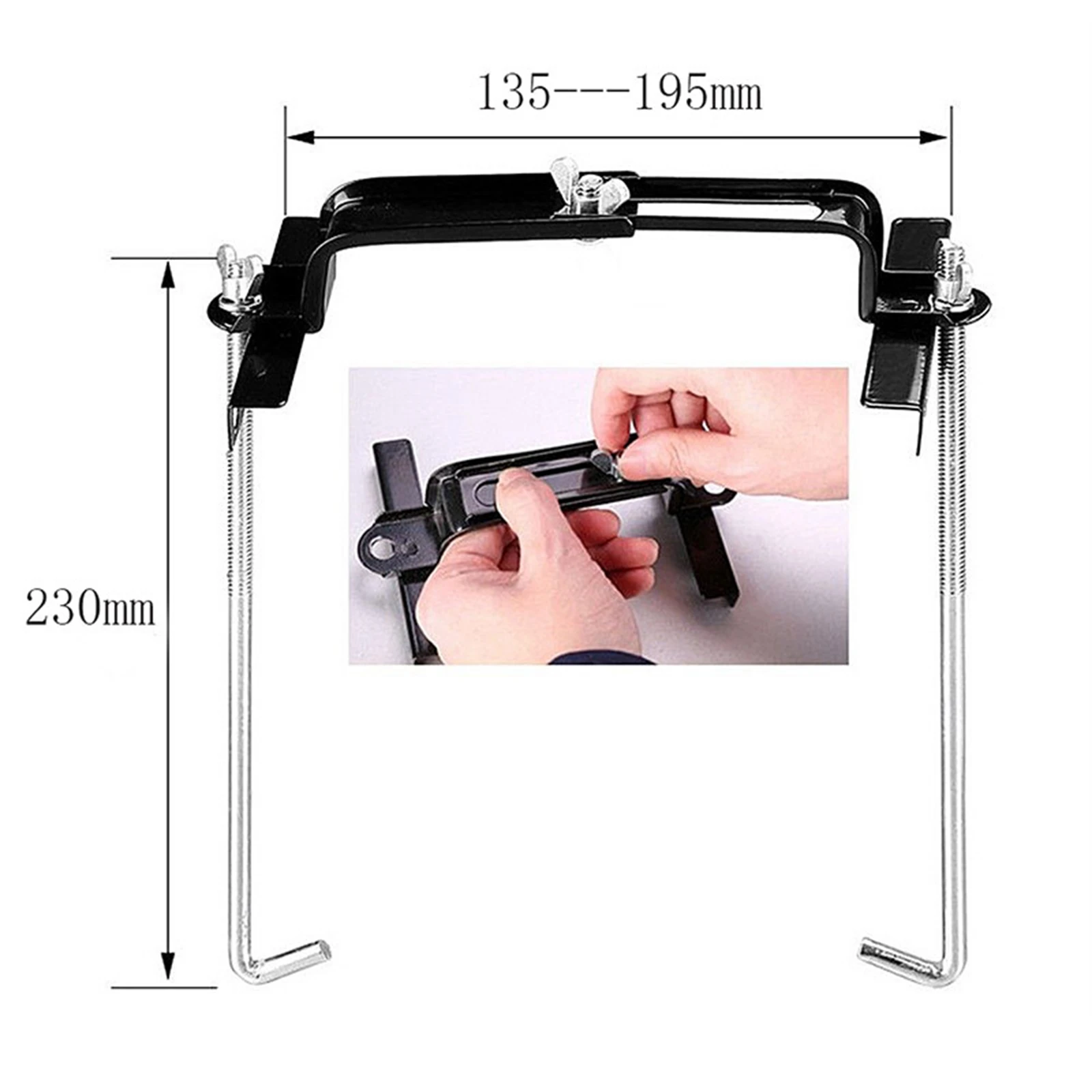 Battery Holder, Battery Hold Down Clamp 190/230/270MM Car Fixed Battery Holder Hold Down Bolts Hold Down Rod Modified Fixed Battery Holder for Car Truck Accessories