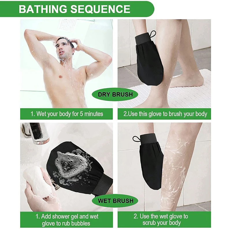 Moroccan Shower Exfoliating Glove Hammam Bath Body Cleaning Scrub Massage Mitt Kessa Peeling Towel Glove 2