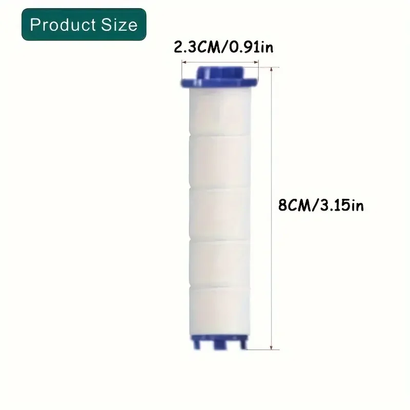 10/20/30 Pack White Handheld Shower Head Filter Replacement Elements - Sediment & Microorganism Removal, 5 Stages Filtration
