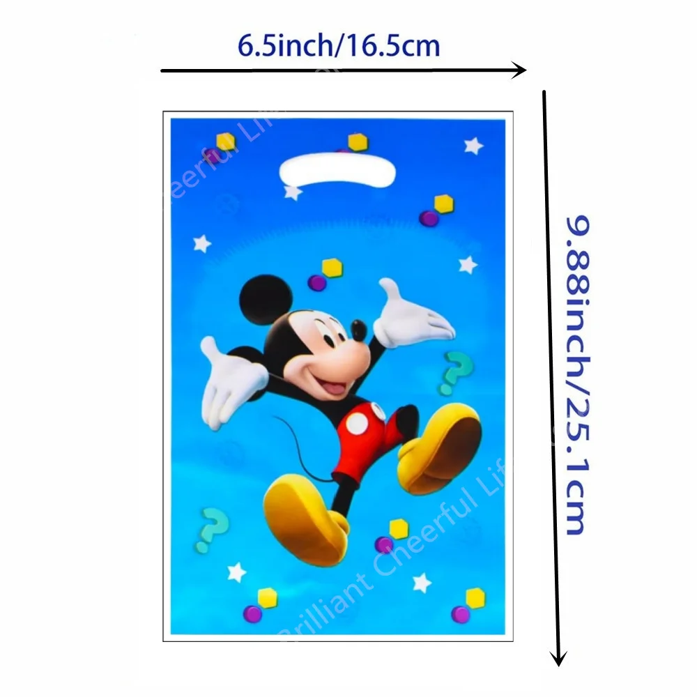thumbnail image 1 of Bolsas de regalo para fiestas de Disney Mickey Minnie, bolsas de plástico con temática de ratón, bolsas de dulces para fiestas infantiles, bolsas de regalo para fiestas de cumpleaños infantiles, sumin, 1 of 5