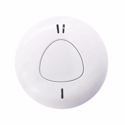 Long-Life Battery Smoke Detector with High-Decibel Alarm and EN14604 Certification (WHITE)