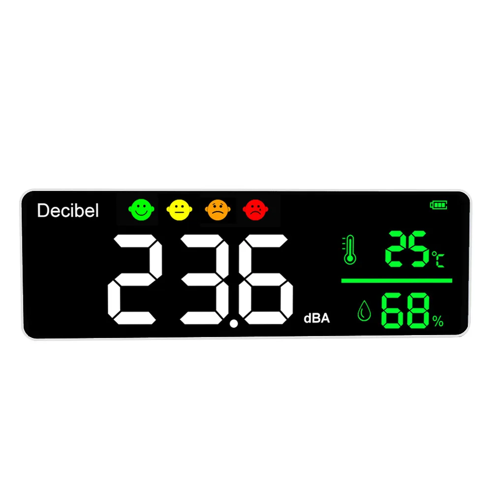 

Digital Sound Level Meter 30-130db Noise Db Meter Measuring Large Screen Noise Decibel Monitoring Tester Wall-Mounted