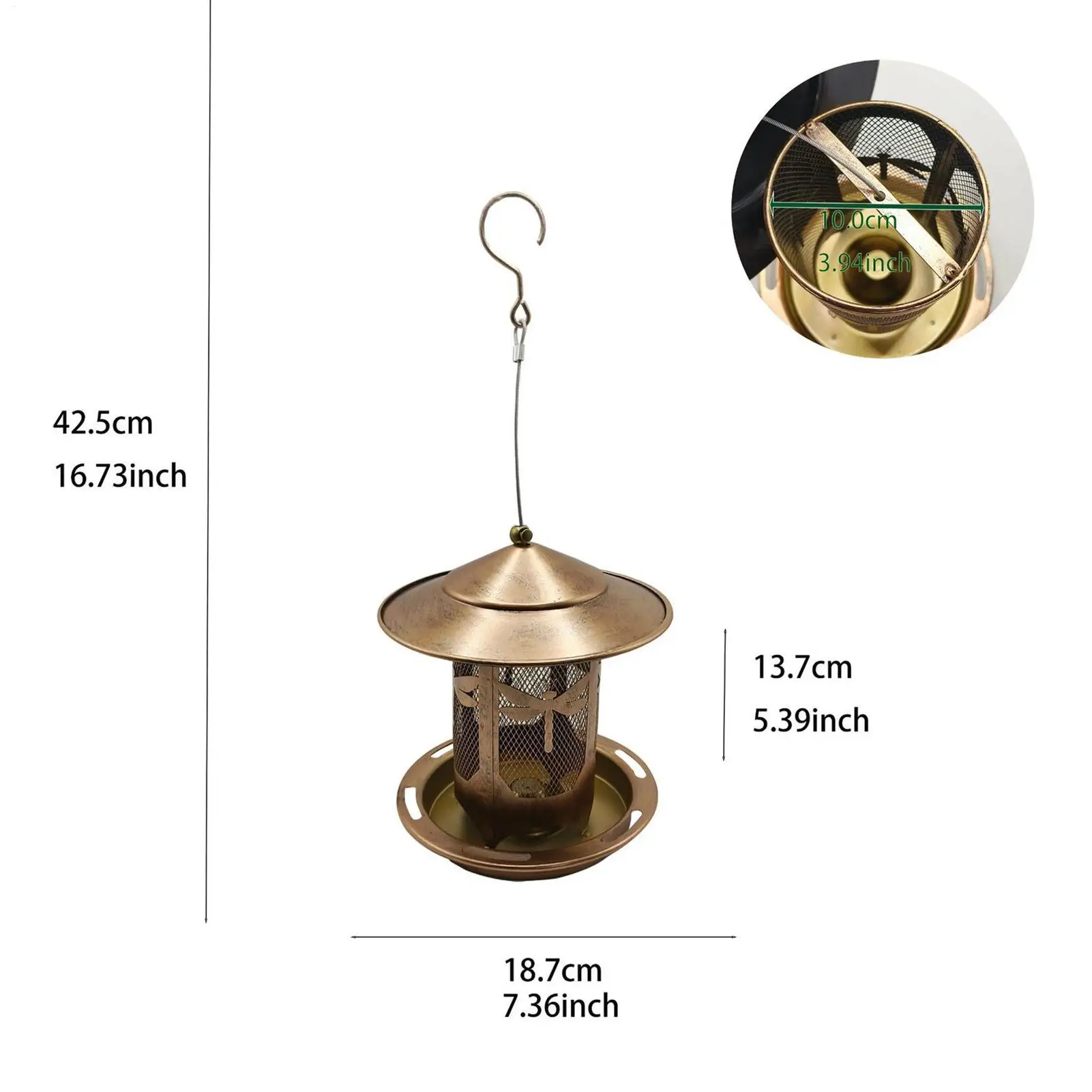 Window Bird Feeder Food Dispenser Squirrel-Proof Removable Wild Bird Feeders For Garden Yard Window Deck Pole Chicken Coop