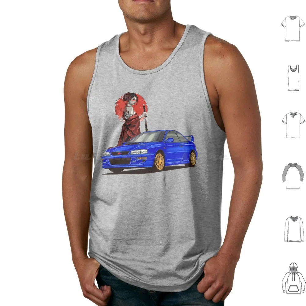 Jdm Legendary Japanese Car Tank Tops Print Cotton Wrc Wrx Sti Brz 22B Sti Forester Wrx Justy Legacy Libero Levorg