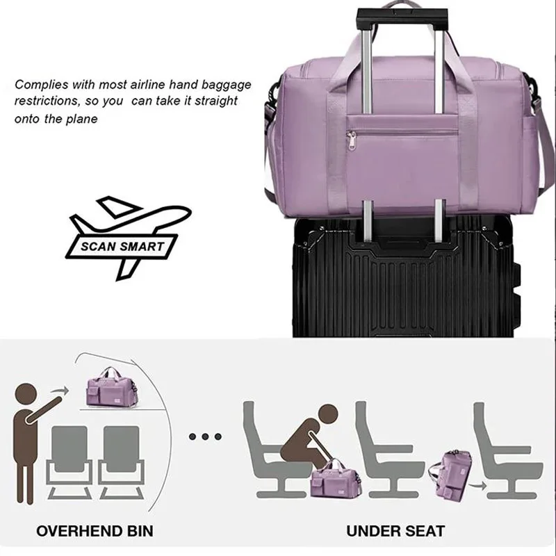 Travel Bag Large Capacity Weekender Carry On Duffle Bags with Shoe Compartment Sports Fitness Bags for Women Shoulder Bag 4