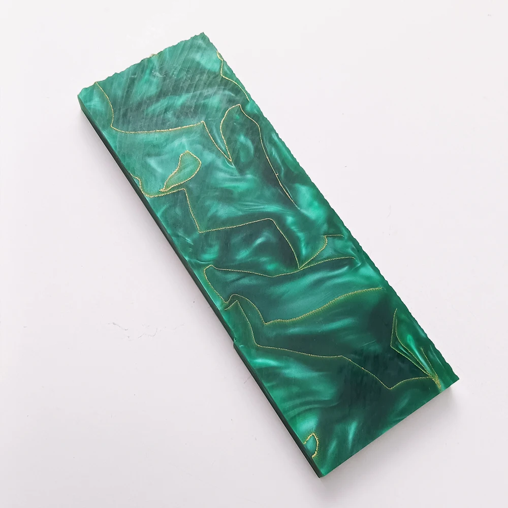 1piece Copper Mesh Resin Knife Handle Material DIY Patch Decor Scales Slabs Blank 120x40x8mm Resin Compression Template Plate