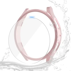 Waterproof Screen Protector and Durable PC Case with Tempered Glass Cover - Galaxy Watch 5 40mm (Rose Gold)