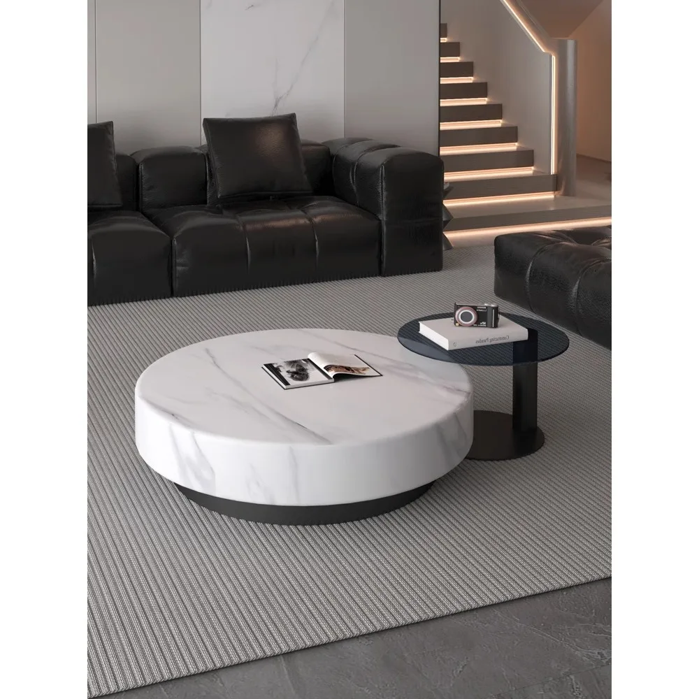 

Customized 2023 New Minimalist Coffee Table, Living Room, Home Round, Marble, Light Luxury, Luxury, Luxury, Internet Red, Design