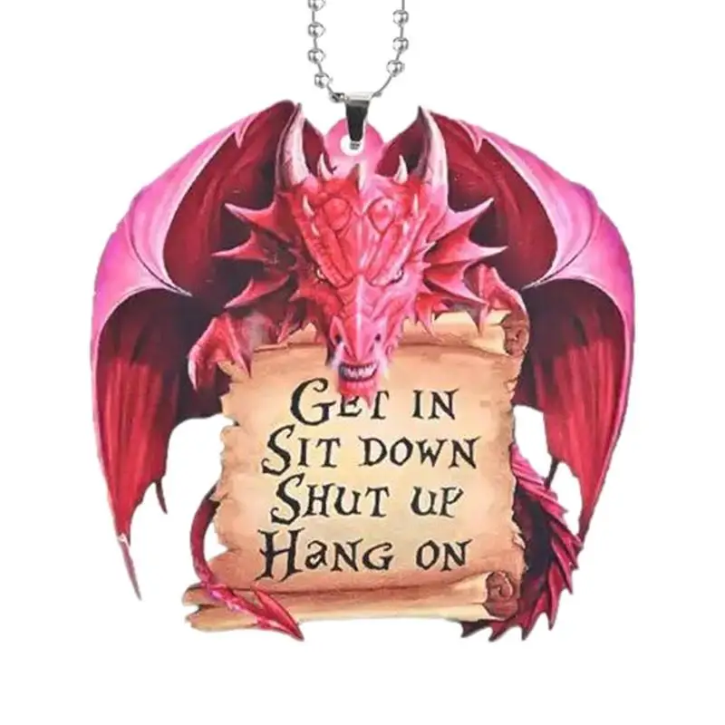 

Dragon Car Ornaments Acrylic 2D Decorative Dragon Ornament For Auto Rear View Mirror Car Pendant Car Mirror Decoration