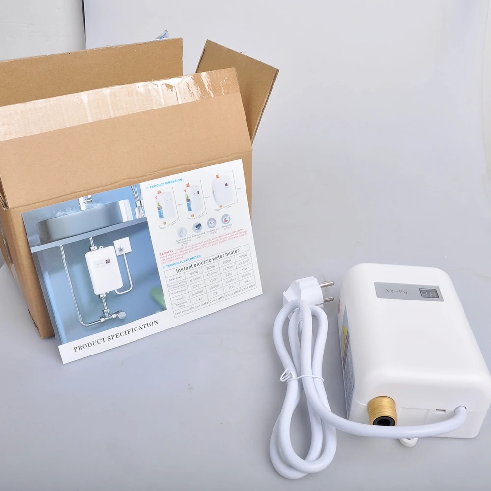 Instant Water Heater,3000W Mini Electric Tankless Hot Water Heater