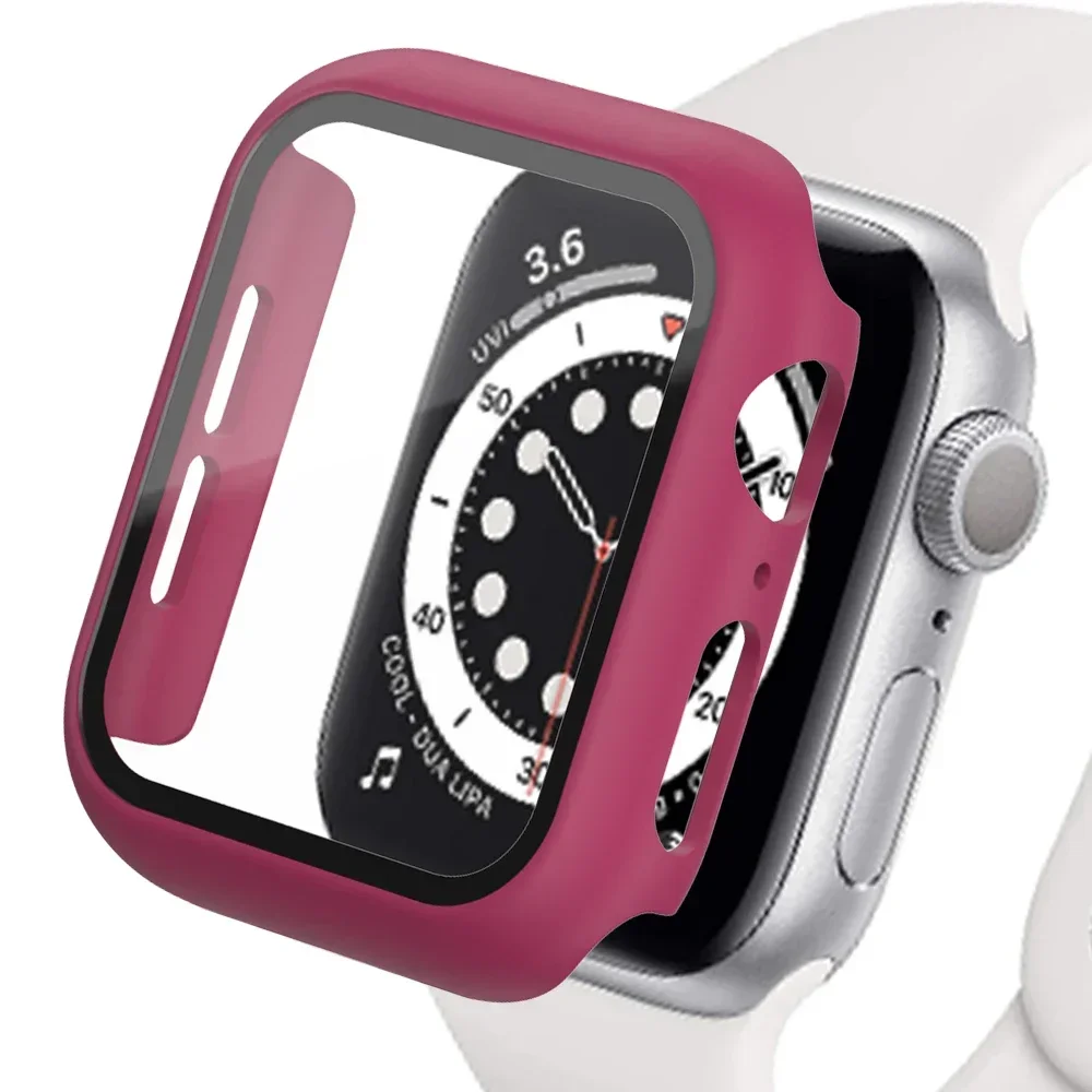 Enhanced Protective Watch Cover with Glass Screen Protector - Premium Bumper Case