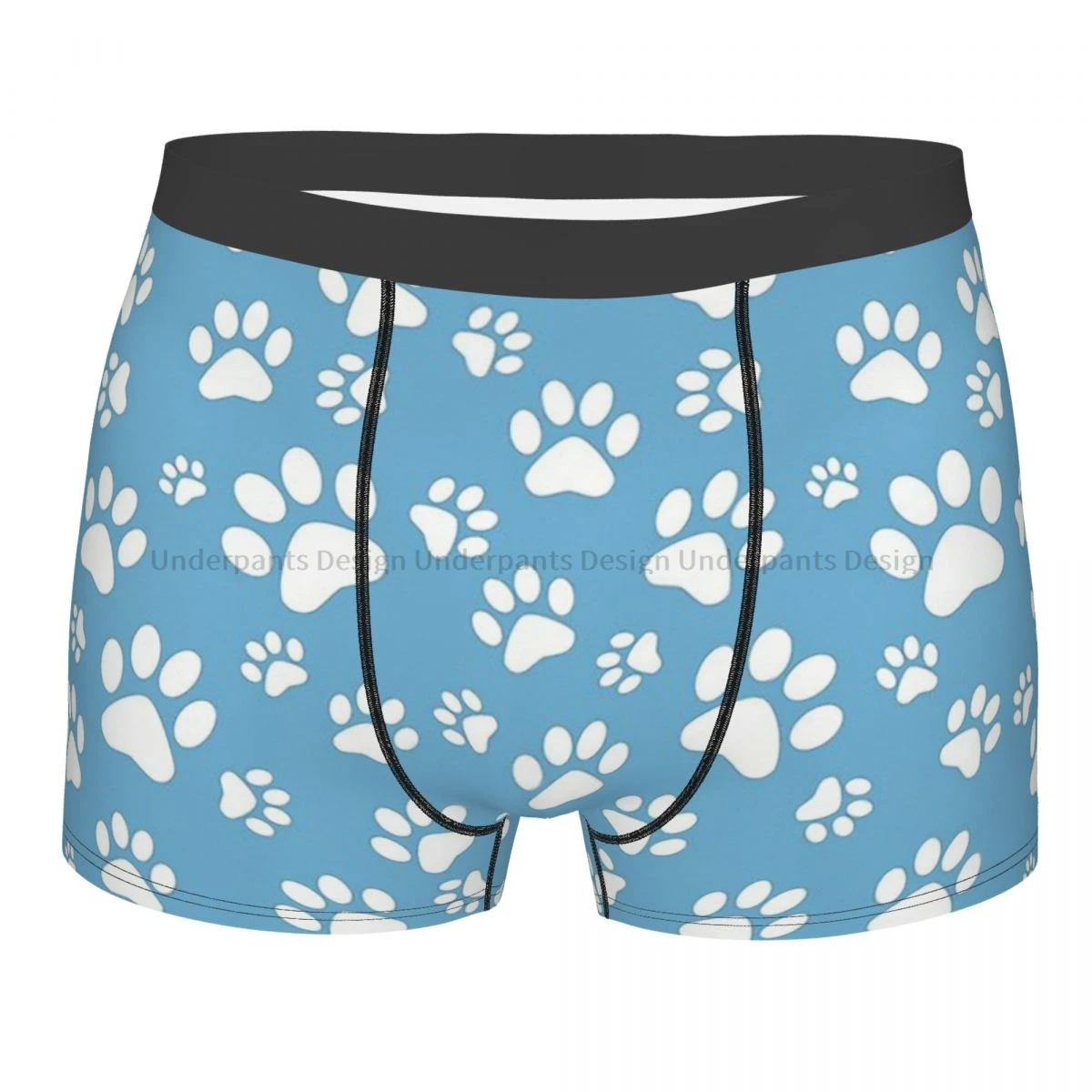 Calzoncillos con estampado de animales para hombre, ropa interior de azul claro con estampado de pata de bosque y Océano, Bóxer corto| | - AliExpress