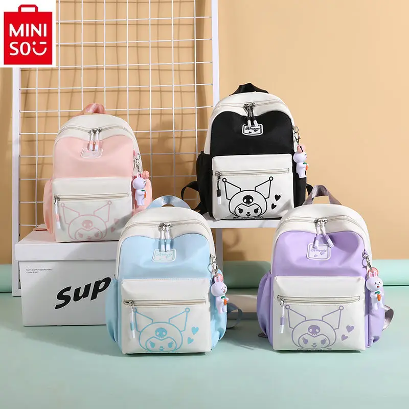 

MINISO Sanrio Cartoon Hello Kitty Kuromi Printed Student Lightweight Large Capacity Multi functional Children's Backpack