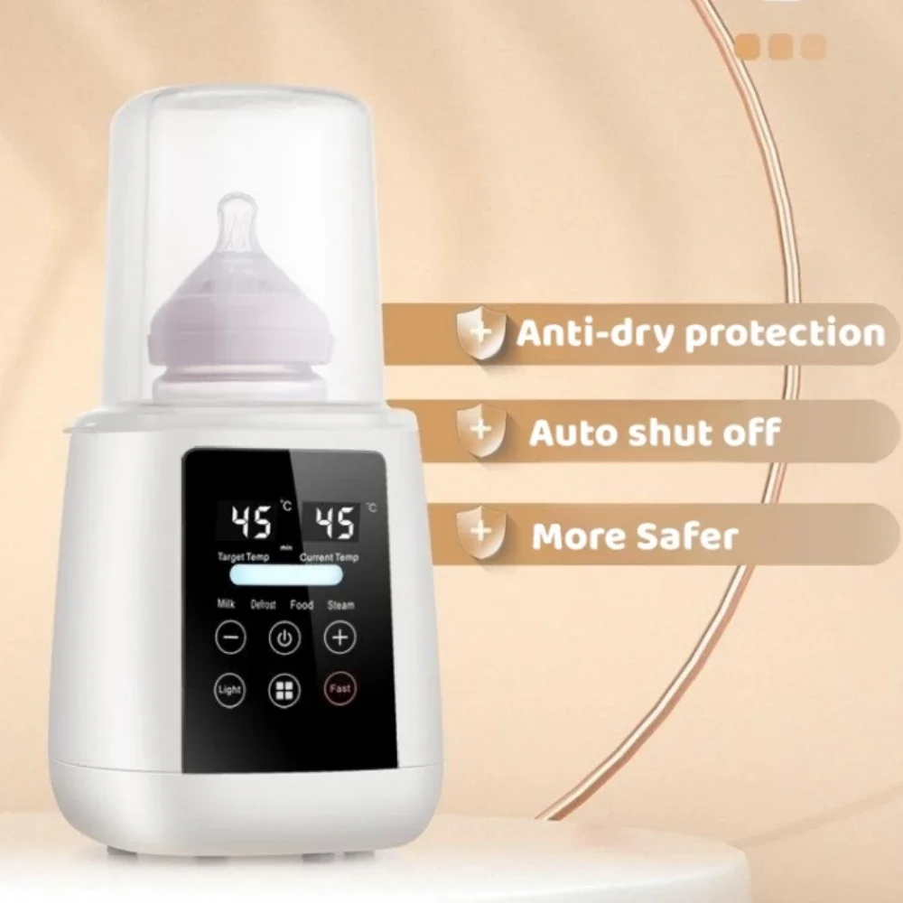 Baby Bottle Warmer & Sterilizer 6-in-1Multifuntion Breast Milk Warmer Accurate Temperature Control Baby Bottle Heater 3