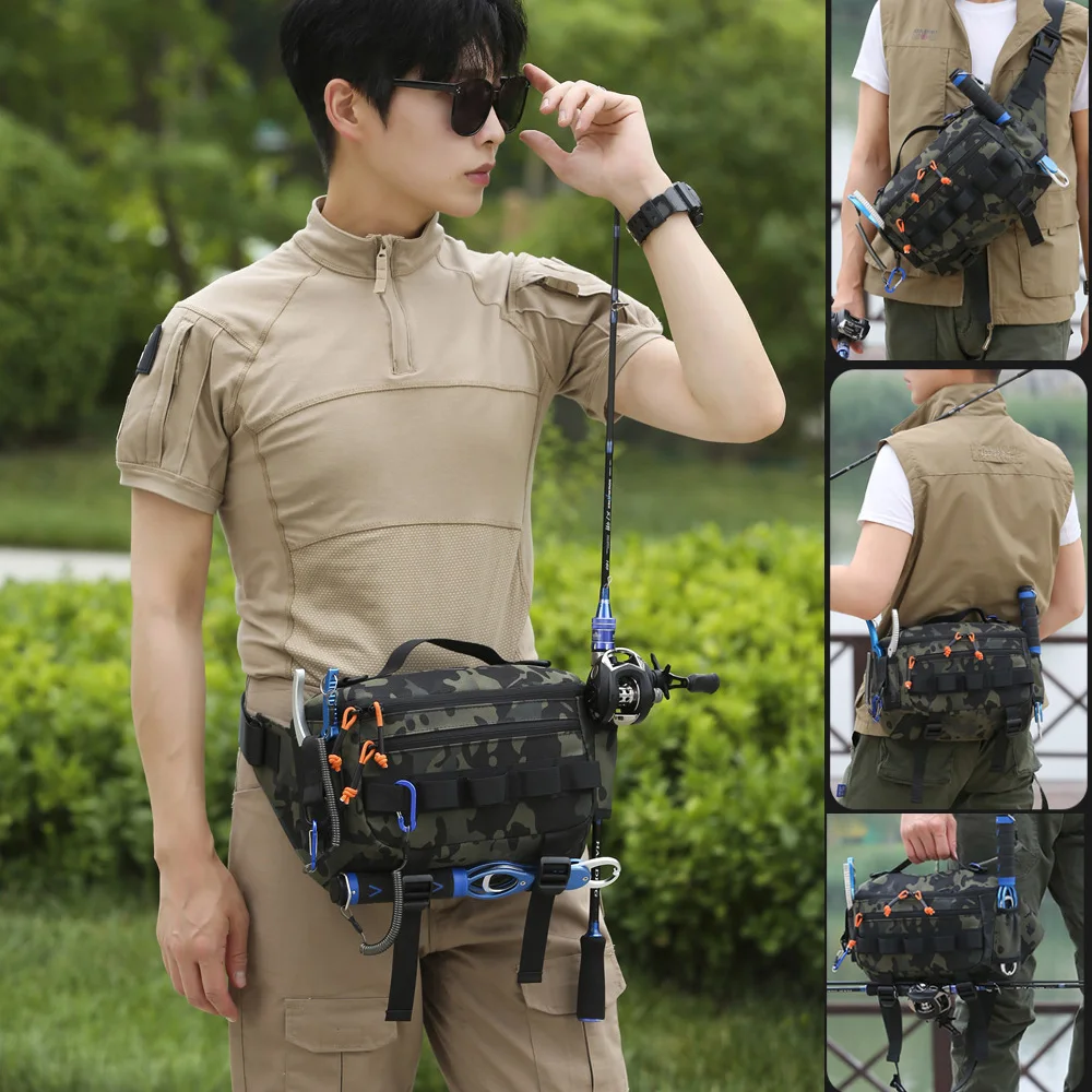 Waterproof Nylon Tactical Fanny Pack for Outdoor Camping Hiking